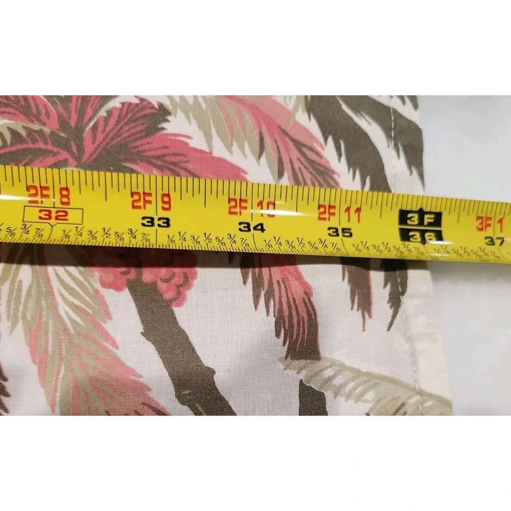 2/Tommy Bahama Bonny Cove KING SHAMS Palm Orchid Tropical Beach Beige Pink Green